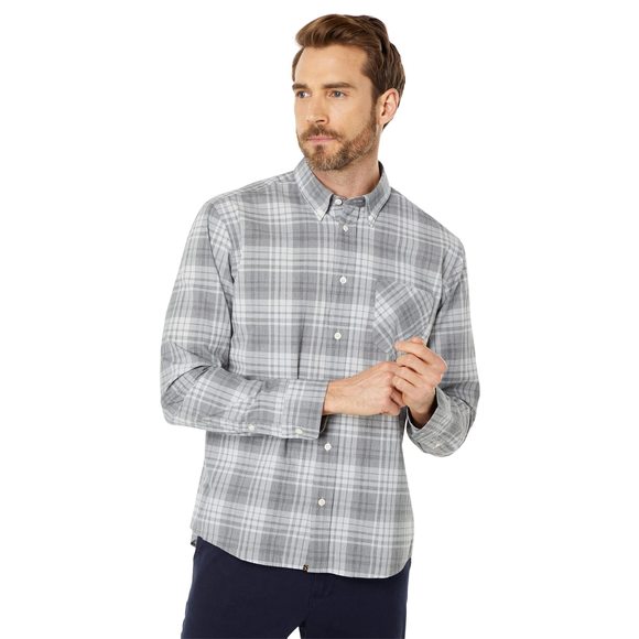 Billy Reid Tuscumbia Shirt Grey/White 2XL